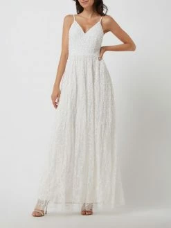 MAYA DELUXE Brautkleid Mit Pailletten - Offwhite