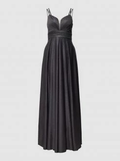 Jake*s Cocktail Abendkleid Mit Effektgarn - Dunkelgrau