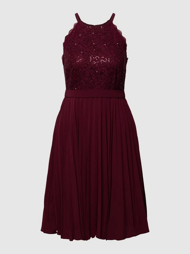 Jake*s Cocktail Cocktailkleid Mit Plisseefalten - Kirschrot Meliert 4 Jake*s Cocktail Cocktailkleid Mit Plisseefalten - Kirschrot Meliert – Bild 2