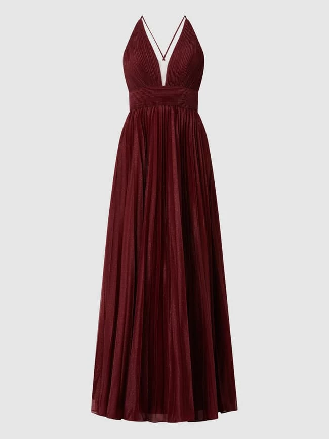 Luxuar Abendkleid Mit Glitter-Effekt - Metallic Rot 4 Luxuar Abendkleid Mit Glitter-Effekt - Metallic Rot – Bild 2