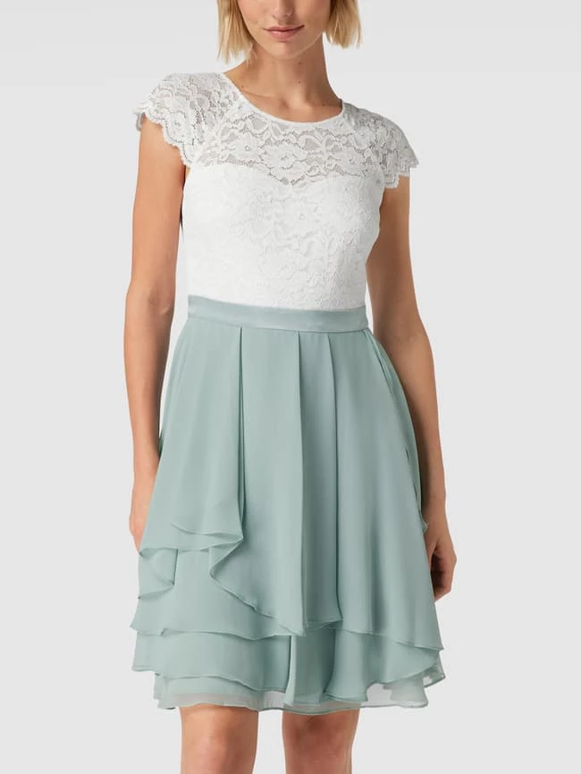 Jake*s Cocktail Cocktailkleid Mit Spitzenbesatz - Olivgrün 6 Jake*s Cocktail Cocktailkleid Mit Spitzenbesatz - Olivgrün – Bild 4