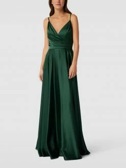 Mascara Abendkleid Mit Gelegten Falten - Dunkelgrün
