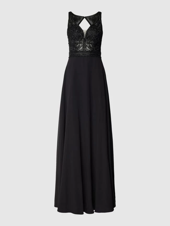 Luxuar Abendkleid Mit Ziersteinbesatz - Schwarz 4 Luxuar Abendkleid Mit Ziersteinbesatz - Schwarz – Bild 2