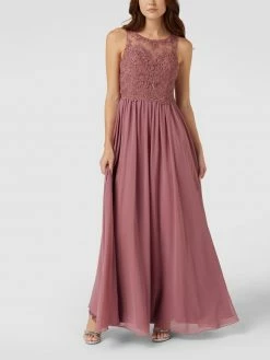 Laona Abendkleid Mit Ziersteinen Und Floralen Stickereien - Altrosa