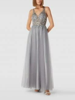 Laona Abendkleid Mit Paillettenbesatz - Eisblau