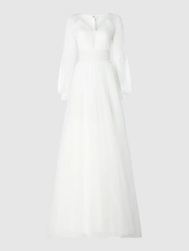Luxuar Brautkleid Mit Häkelspitze - Offwhite 4 Luxuar Brautkleid Mit Häkelspitze - Offwhite – Bild 2