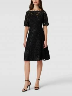 Adrianna Papell Cocktailkleid Mit Floralem Muster - Schwarz