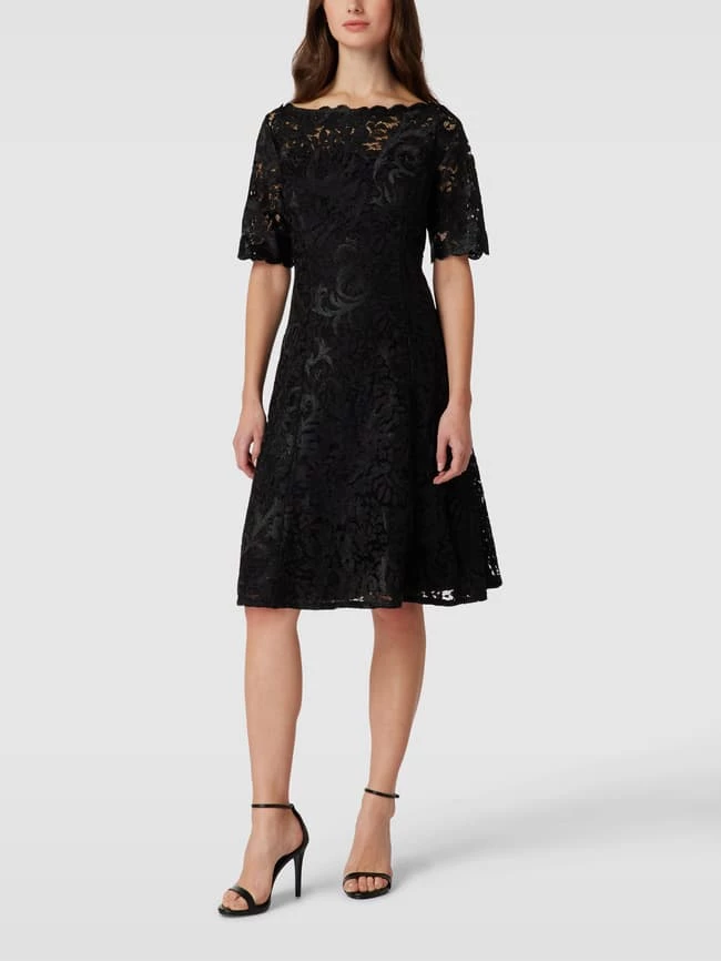 Adrianna Papell Cocktailkleid Mit Floralem Muster - Schwarz 3 Adrianna Papell Cocktailkleid Mit Floralem Muster - Schwarz