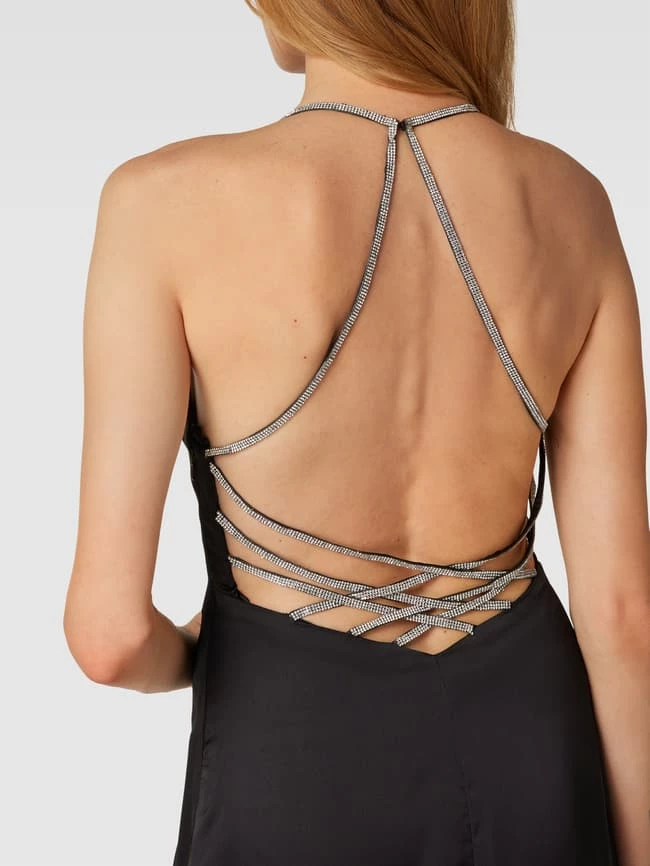 Luxuar Abendkleid Mit Strasssteinbesatz - Schwarz 5 Luxuar Abendkleid Mit Strasssteinbesatz - Schwarz – Bild 3